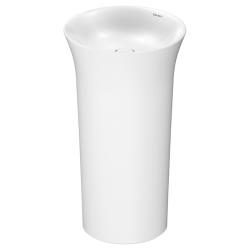 Раковина DURAVIT White Tulip WonderGliss 50х50х90 см, напольная, круглая, санфарфор, цвет белый, без отверстия/площадки под смеситель, слив вертикальный/в пол, антигрязевое покрытие, без перелива