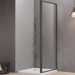 Душевая стенка Aquatek 800x2000, неподвижная, для комбинации с дверью, профиль хром, стекло прозрачное, прямоугольная (для душевого уголка), стеклянное