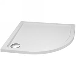 Душевой поддон Cezares Tray, 80х80х3,5 см, четверть круга/угловой, стеклокомпозит, низкий, белый, с бортиком, литой, литьевой, для душа