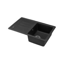 Мойка кухонная Franke MALTA BSG 611-78L, 78х50 см, врезная, искусственный гранит (Fragranite+), прямоугольная, цвет графит, без отверстия под смеситель, с крылом, оборачиваемая