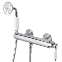 Смеситель для душа Cezares Aphrodite, настенный, однорычажный, без излива, керамический, латунь, цвет хром