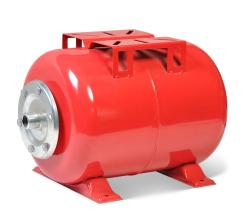 Бак расширительный 24 л, BELAMOS 24HW (красный) горизонтальный гидроаккумулятор, (экспанзомат), с ножками, на пол