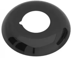 Отражатель Сунержа с эксцентриком для ВПС "Стилье", нержавеющая сталь, цвет чёрный, для полотенцесушителей, глубокий, круглый, разъемный