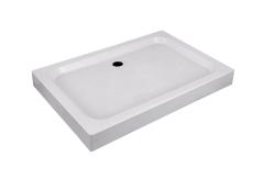 Душевой поддон Olives P-12815R-WH с сифоном 120х80 см прямоугольный, ABS - пластик, низкий, белый, антискользящая поверхность, для душа