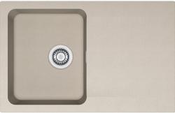 Мойка кухонная Franke ORION OID 611-78, 78х50 см, врезная, тектонит (Tectonite®), прямоугольная, цвет сахара, без отверстия под смеситель, с крылом, оборачиваемая