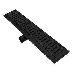 Водоотводящий желоб Raglo R650.70.06 с перфорированной решеткой 700 мм, цвет черный, горизонтальный сток, DN 50 