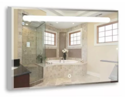 Зеркало Loranto Фаворит, 80х60 см, с LED/ЛЕД-подсветкой, прямоугольное, универсальное, выключатель механический,  для ванны, навесное/подвесное/настенное