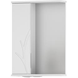 Зеркальный шкаф Volna Adel 50, 50х14,6х70 см, подвесной, с LED/ЛЕД-подсветкой, цвет белый, зеркало, 1 распашная дверца, прямоугольный, левый, левосторонний