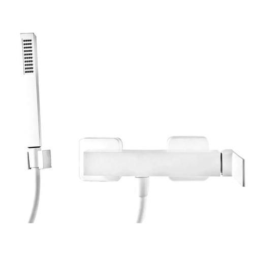 Смеситель для душа Webert Pegaso однорычажный, керамический, настенный, без излива, с шлангом/лейкой, латунь белый Смеситель для душа Webert Pegaso однорычажный, керамический, настенный, без излива, с шлангом/лейкой, латунь белый