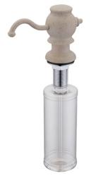 Встраиваемый дозатор ZorG ZR-24 для жидкого мыла, латунь/пластик, цвет кварц, емкость дозатора пластиковая, объем - 350 мл, для кухонных моек, встраиваемый в мойку/столешницу, для кухни