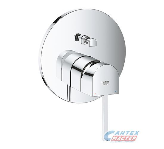 Смеситель для душа Grohe Plus однорычажный, скрытого монтажа, на 2 положения, керамический, настенный, без излива/шланга/лейки, латунь хром