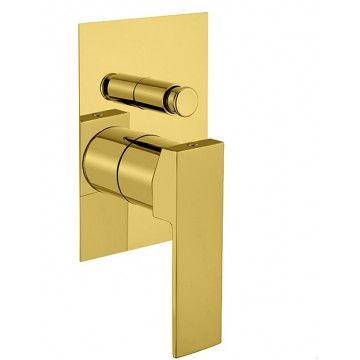 Смеситель для душа Webert Pegaso однорычажный, скрытого монтажа, керамический, настенный, без излива/шланга/лейки, латунь золото