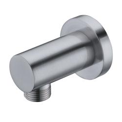 Шланговое подключение WasserKRAFT, латунь, без держателя ручного душа, резьбовое соединение, настенное, для душа/ванной, цвет никель