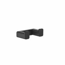 Крючок Hansgrohe AddStoris, двойной, размер 6,6х3,6х2,1 см, настенный, латунь, форма квадратная, для полотенца в ванную/туалет/душевую кабину, цвет матовый черный