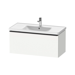 Тумба под раковину Duravit D-Neo, 98,4х45,2х44 см, подвесная, 1 выдвижной ящик, ДСП, цвет: белый матовый, шкафчик навесной, прямоугольная, правая/левая, в ванную комнату