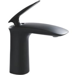 Смеситель для умывальника ROSE однорычажный, неповоротный, длина 108 мм, латунь, цвет черный матовый