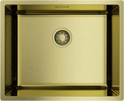 Мойка кухонная Omoikiri Tadzava 54-U/I Ultra-LG, 54х44 см, врезная, из нержавеющей стали, прямоугольная, цвет светлое золото, без отверстия под смеситель, без крыла, слив-перелив