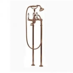 Смеситель для ванны/душа Cezares Diamond, напольный, двухвентильный, неповоротный, длина 97 мм, керамический, латунь, цвет бронза