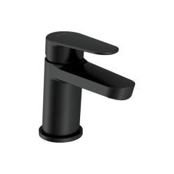 Смеситель для раковины/умывальника Cersanit Lara однорычажный, неповоротный, длина 88 мм, латунь, цвет черный матовый