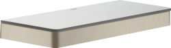 Полка Axor Universal, размер 30х11 см, настенная, цвет: шлифованный никель, латунная/стеклянная, прямоугольная, подвесная, для душа/ванной
