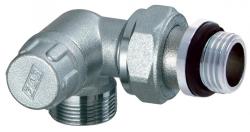 Клапан запорный Far трехосевой 1/2" M24x19 нр с уплотнением EPDM левый хром FV 1137 C12