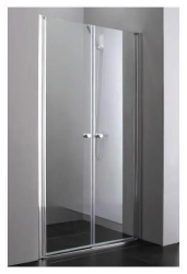 Душевая дверь Cezares Elena, 115х195 см прозрачное стекло/профиль хром, в нишу, универсальная установка, прозрачное закаленное стекло, распашная