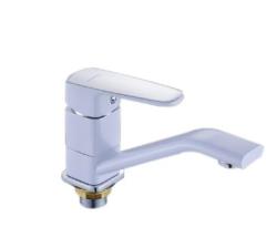 Смеситель для кухни/мойки Ekko, однорычажный, поворотный, керамический, длина излива 230 мм, силумин, цвет белый