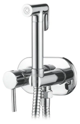 Смеситель с гигиеническим душем LEDEME встраиваемый, однорычажный, латунный, цвет хром