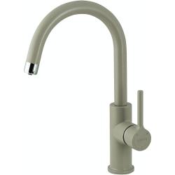 Смеситель для кухни/мойки Lemark COMFORT, с подключением к фильтру питьевой воды, однорычажный, поворотный, керамический картридж, высокий излив, длина излива 181 мм, латунь, цвет грей