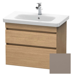 Тумба под раковину для консоли/столешницы Duravit DuraStyle 80х54,8х51,2 см, подвесная, ДСП, цвет: дуб европейский/базальт, 2 выдвижных ящика, прямоугольная