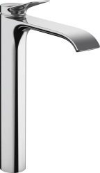 Смеситель для раковины Hansgrohe Vivenis 110, CoolStart, однорычажный, фиксированный, излив короткий, длина 14,6 см, керамический, латунь, цвет хром, без сливного гарнитура