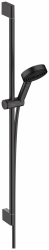 Душевой набор 900 Hansgrohe Pulsify Select S 105 3jet Relaxation EcoSmart, комплект: ручной душ/ползунок/душевая штанга/шланг для душа, пластик, цвет матовый черный, наружного монтажа