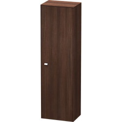 Пенал Duravit Brioso R, 27х19,6х133,1 см, подвесной/напольный, (правый), с дверцей/одностворчатый, с полками, со стеклянными полками, цвет: каштан темный/хром, в ванную комнату