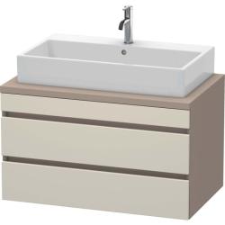 Тумба под раковину для консоли/столешницы Duravit DuraStyle 90х54,8х51,2 см, подвесная, ДСП, цвет: серо-коричневый/базальт, 2 выдвижных ящика, прямоугольная