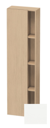 Пенал Duravit DuraStyle, 50x24x180 см, подвесной, (левый), с дверцей, с закрытыми/открытыми полками, цвет: натуральный дуб/белый матовый, в ванную комнату