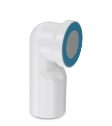 Фановая труба D 110, L 360 мм, 90° Nova Plastik, угловая, жесткая, пластиковая, цвет белый, для присоединения унитаза