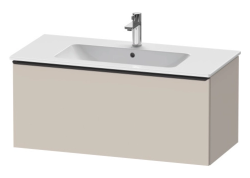 Тумба под раковину Duravit D-Neo, 101х46,2х44 см, подвесная, 1 выдвижной ящик, ДСП, цвет: серо-коричневый, шкафчик навесной, прямоугольная, правая/левая, в ванную комнату