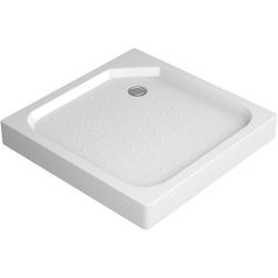 Душевой поддон NIAGARA Nova 90х90 см, квадратный (с сифоном с системой clik-clack) акриловый, низкий, белый, антискользящий, с бортиком