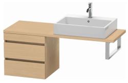 Тумба/шкафчик для консоли/столешницы Duravit DuraStyle под раковину 50х47,8х51,2 см, подвесная, ДСП, цвет: натуральный дуб, 2 выдвижных ящика, прямоугольная