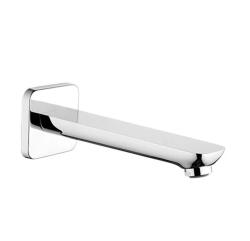 Излив IDDIS Slide скрытого монтажа, латунь, хром, прямоугольный, длина излива: 188 мм, l-образный, встраиваемый/встроенный, для смесителя/ванны/ванной/душевой, без смесителя, фиксированный