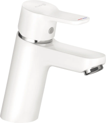 Смеситель для раковины/умывальника KLUDI PURE&EASY однорычажный, неповоротный, длина излива 120 мм, латунь, цвет белый/хром