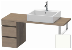 Тумба/шкафчик для консоли/столешницы Duravit DuraStyle под раковину 30х54,8х51,2 см, подвесная, ДСП, цвет: дуб терра/белый матовый, 2 выдвижных ящика, прямоугольная