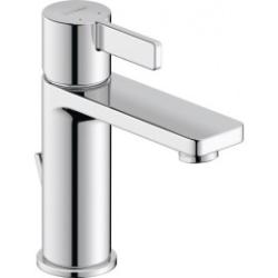 Смеситель для раковины Duravit D-Neo, однорычажный, фиксированный излив, длина излива 10,9 см, керамический, латунь, цвет хром, с донным клапаном