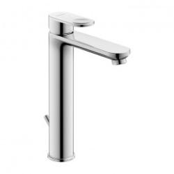 Смеситель для раковины/умывальника Duravit B.3 высокий, однорычажный, фиксированный излив, длина излива 15,2 см, керамический, латунь, цвет хром, с донным клапаном