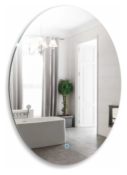 Зеркало Silver Мirrors Анжу, 57х77 см, с LED/ЛЕД-подсветкой, овальное, выключатель сенсорный с функцией диммера, для ванны
