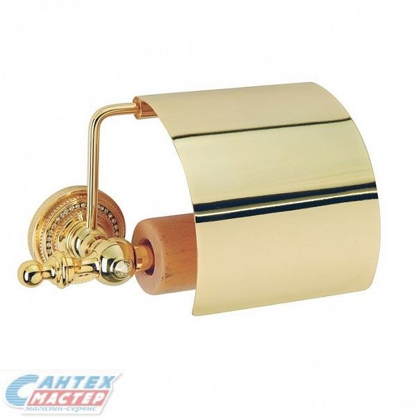 Держатель для туалетной бумаги Boheme Imperiale с крышкой золото 10401