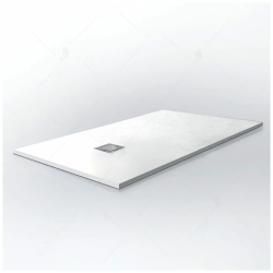 Душевой поддон RGW Stone Tray ST-W, 80х110х2,5 см, прямоугольный, из искусственного камня, низкий, цвет: белый, с антискользящим рельефным покрытием, без бортика