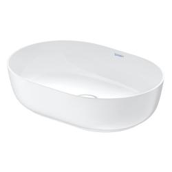 Раковина DURAVIT Luv WonderGliss 50х35х14 см, накладная, овальная, санфарфор, цвет белый глянцевый/белый матовый, без отверстия/площадки под смеситель, антигрязевое покрытие