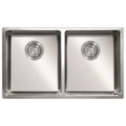 Мойка 440х740 см TopZero серия Micro, 1,5 чаши, универсальная, из нержавеющей стали, полированная, прямоугольная, отверстие под смеситель, слив-перелив, для кухни