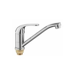 Смеситель для кухни/мойки Accoona, однорычажный, поворотный, керамический, длина излива 215 мм, латунь, цвет хром